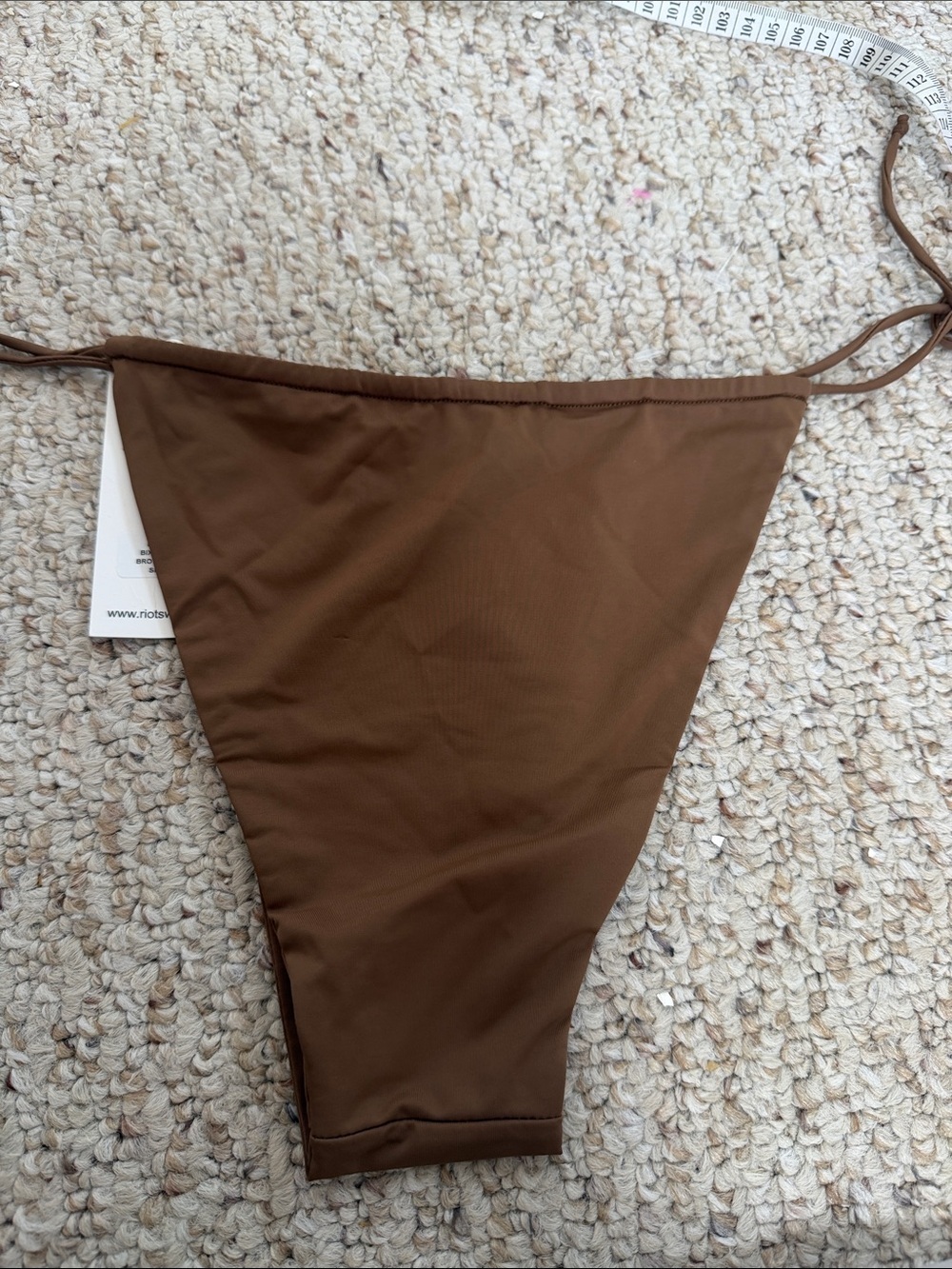 Riot Swim Bixi Brown Tie bottoms new with tag
